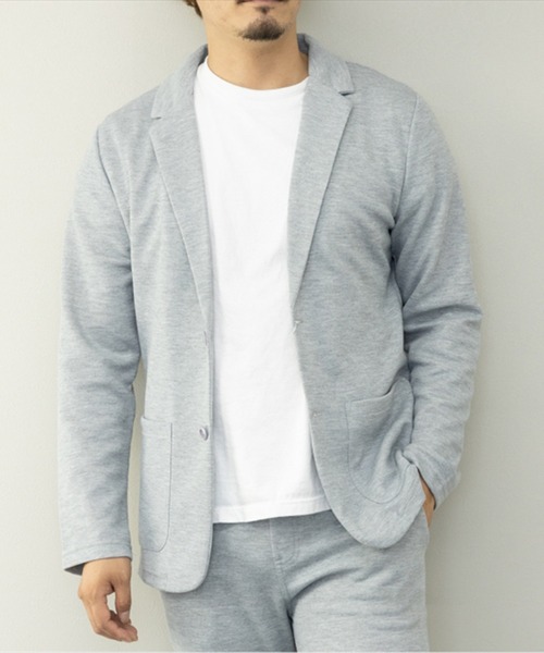 STYLEBLOCK（スタイルブロック）の「ポンチテーラードジャケット（テーラードジャケット・メンズ・ブラック/チャコール/ネイビー/杢グレー/グレイッシュベージュ・L/M/LL）」の3枚目の写真