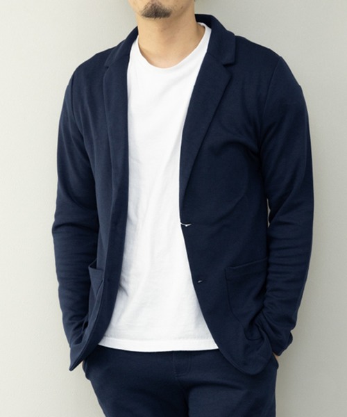 STYLEBLOCK（スタイルブロック）の「ポンチテーラードジャケット（テーラードジャケット・メンズ・ブラック/チャコール/ネイビー/杢グレー/グレイッシュベージュ・L/M/LL）」の5枚目の写真