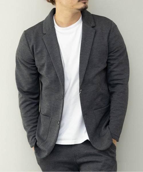 STYLEBLOCK（スタイルブロック）の「ポンチテーラードジャケット（テーラードジャケット・メンズ・ブラック/チャコール/ネイビー/杢グレー/グレイッシュベージュ・L/M/LL）」の4枚目の写真