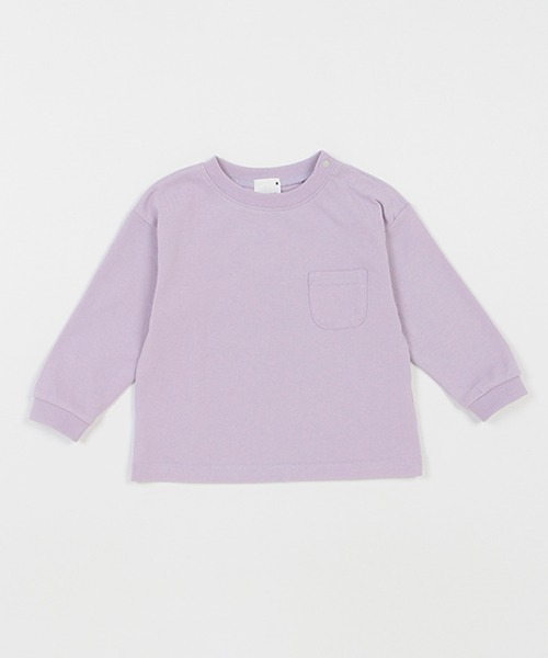 petit main(プティマイン)の「【& Re】厚天竺ポケットT(Tシャツ/カットソー・キッズ・アイボリー/ベージュ/ブルー/ライトグリーン/ラベンダー/チャコール・110cm/120cm/130cm/80cm/90cm/100cm)」の6枚目の写真