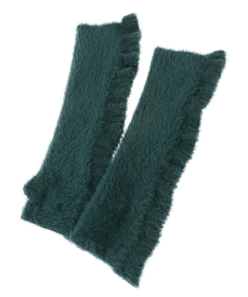 Jocomomola（ホコモモラ）の「フェイクファーアームウォーマー（手袋・レディース・グリーン/パープル・40）」の12枚目の写真