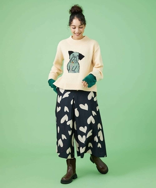 Jocomomola（ホコモモラ）の「フェイクファーアームウォーマー（手袋・レディース・グリーン/パープル・40）」の15枚目の写真