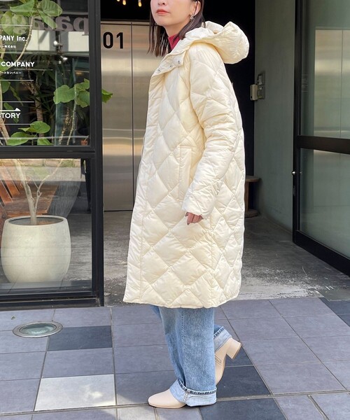 TAION(タイオン)の「【TAION/タイオン】PACKABLE ロングフードダウンジャケット(ダウンジャケット/コート・レディース・チャコールグレー/オフホワイト/ブラック・FREE)」の13枚目の写真