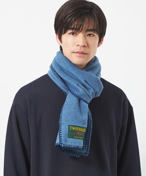TWEED MILL（ツイードミル）の「【別注】＜TWEEDMILL×green label relaxing＞フリース マフラー（マフラー・メンズ・ワインレッド/ダークグレー/コバルトブルー/オフホワイト・FREE）」の15枚目の写真
