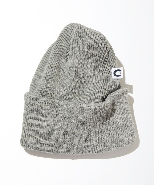 CAHLUMN(カウラム)の「CAHLUMN/カウラム Wool Linen Rib Watch Cap/ウール リネン リブニット ワッチキャップ(ニットキャップ/ビーニー・メンズ・オフホワイト/ライトグレー/ネイビー・フリ-)」の2枚目の写真