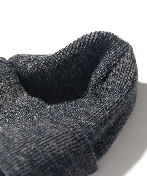 CAHLUMN(カウラム)の「CAHLUMN/カウラム Wool Linen Rib Watch Cap/ウール リネン リブニット ワッチキャップ(ニットキャップ/ビーニー・メンズ・オフホワイト/ライトグレー/ネイビー・フリ-)」の6枚目の写真