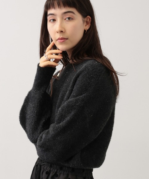 【セール】SALOON(サルーン)/《再入荷》ラメシャギーニット【手洗い可】長袖（ニット/セーター）｜saloon（サルーン）