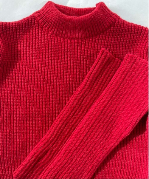 ibeul_（イベール）の「アームウォーマー付きニットトップス（ニット/セーター・レディース・ホワイト/ブラック/レッド・FREE）」の4枚目の写真