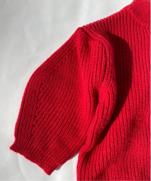 ibeul_（イベール）の「アームウォーマー付きニットトップス（ニット/セーター・レディース・ホワイト/ブラック/レッド・FREE）」の7枚目の写真