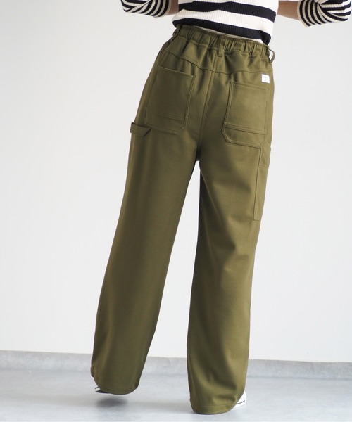 cepo（セポ）の「ベルト付ツイルジャージイージーパンツ（その他パンツ・レディース・チャコール/オフホワイト/カーキ・M）」の8枚目の写真