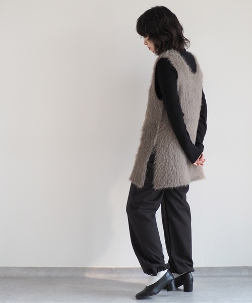 cepo（セポ）の「ベルト付ツイルジャージイージーパンツ（その他パンツ・レディース・チャコール/オフホワイト/カーキ・M）」の20枚目の写真