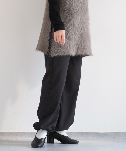 cepo（セポ）の「ベルト付ツイルジャージイージーパンツ（その他パンツ・レディース・チャコール/オフホワイト/カーキ・M）」の15枚目の写真