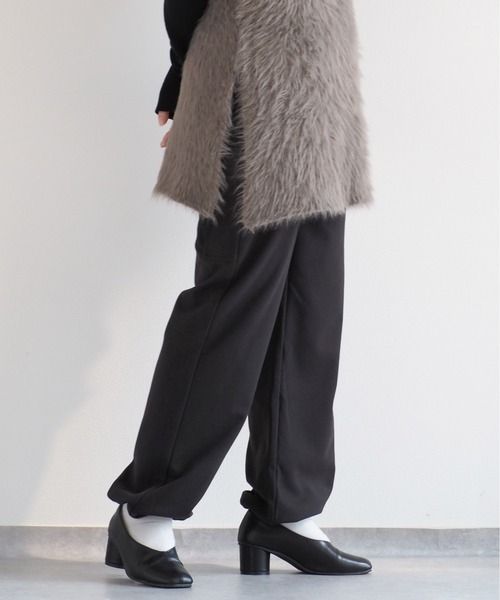 cepo（セポ）の「ベルト付ツイルジャージイージーパンツ（その他パンツ・レディース・チャコール/オフホワイト/カーキ・M）」の16枚目の写真