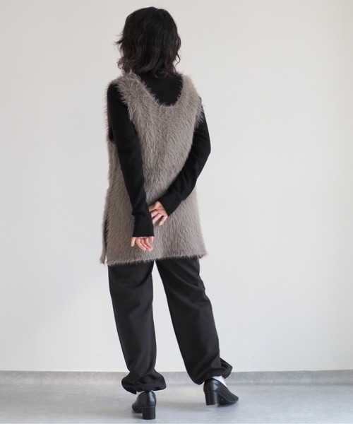 cepo（セポ）の「ベルト付ツイルジャージイージーパンツ（その他パンツ・レディース・チャコール/オフホワイト/カーキ・M）」の21枚目の写真