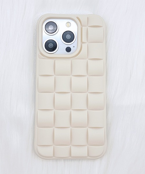 セール】立体メッシュ風シリコンカラーiPhoneケース