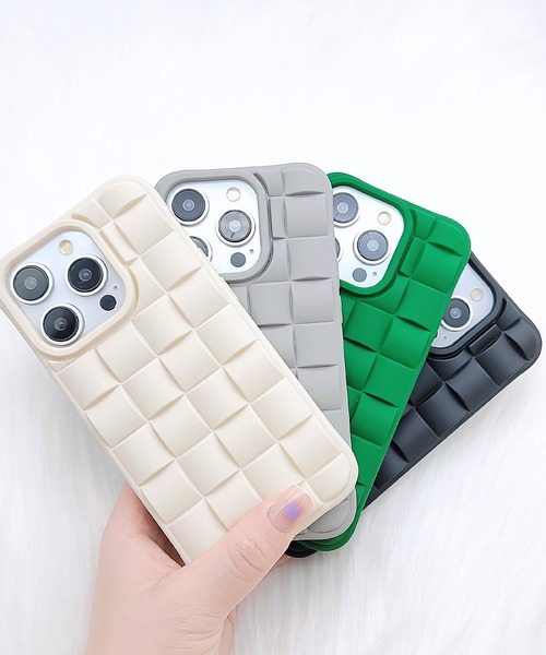 セール】立体メッシュ風シリコンカラーiPhoneケース