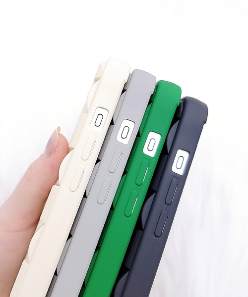 セール】立体メッシュ風シリコンカラーiPhoneケース（スマホケース
