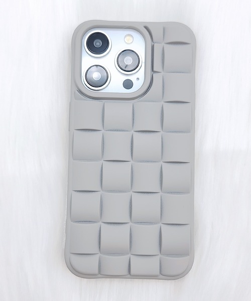 セール】立体メッシュ風シリコンカラーiPhoneケース（スマホケース