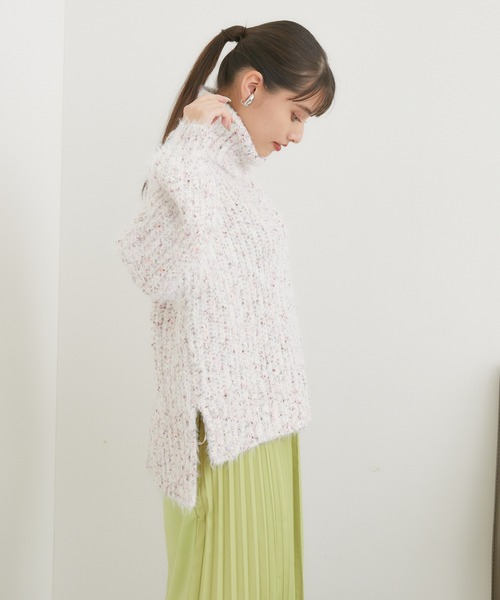 ROSIEE（ロージー）の「ROSIEE シャギーオフタートル（ニット/セーター・レディース・チャコールグレー/ホワイト・FREE）」の16枚目の写真