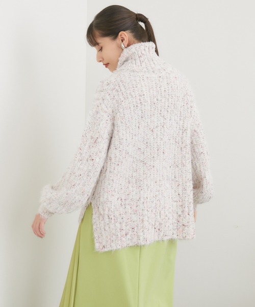 ROSIEE（ロージー）の「ROSIEE シャギーオフタートル（ニット/セーター・レディース・チャコールグレー/ホワイト・FREE）」の17枚目の写真