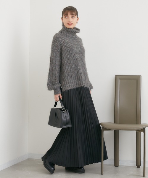 ROSIEE（ロージー）の「ROSIEE シャギーオフタートル（ニット/セーター・レディース・チャコールグレー/ホワイト・FREE）」の22枚目の写真