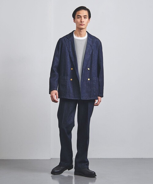 UNITED ARROWS(ユナイテッドアローズ)の「ポンチ ロングスリーブ ボーダーTシャツ -抗菌防臭-(Tシャツ/カットソー・メンズ・ブラック/ロイヤルブルー・XL/M/L/S)」の6枚目の写真