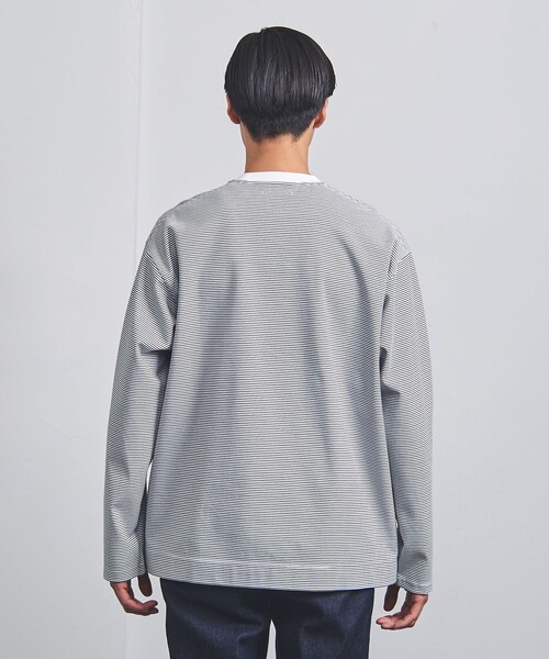 UNITED ARROWS(ユナイテッドアローズ)の「ポンチ ロングスリーブ ボーダーTシャツ -抗菌防臭-(Tシャツ/カットソー・メンズ・ブラック/ロイヤルブルー・XL/M/L/S)」の9枚目の写真