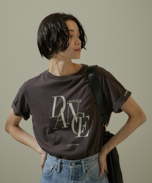 AMERICANA（アメリカーナ）の「[24SS]【Americana for SALON】別注DANCE TEE/ロゴTシャツ（Tシャツ/カットソー・レディース・ブラウン系その他/ホワイト/グレー系その他・FREE）」の3枚目の写真
