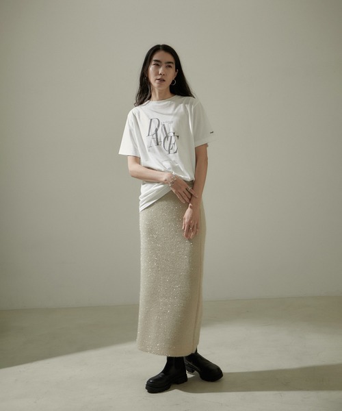 AMERICANA（アメリカーナ）の「[24SS]【Americana for SALON】別注DANCE TEE/ロゴTシャツ（Tシャツ/カットソー・レディース・ブラウン系その他/ホワイト/グレー系その他・FREE）」の5枚目の写真