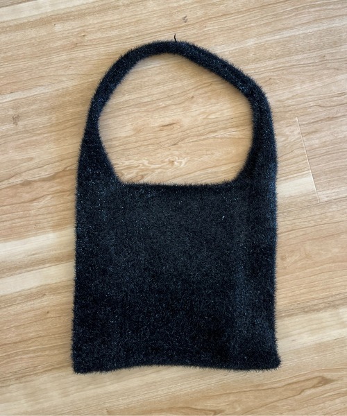 prose verse（プロズヴェール）の「ラメニットショルダーバッグ（トートバッグ・レディース・ブラック/シルバー・ﾌﾘ-）」の3枚目の写真