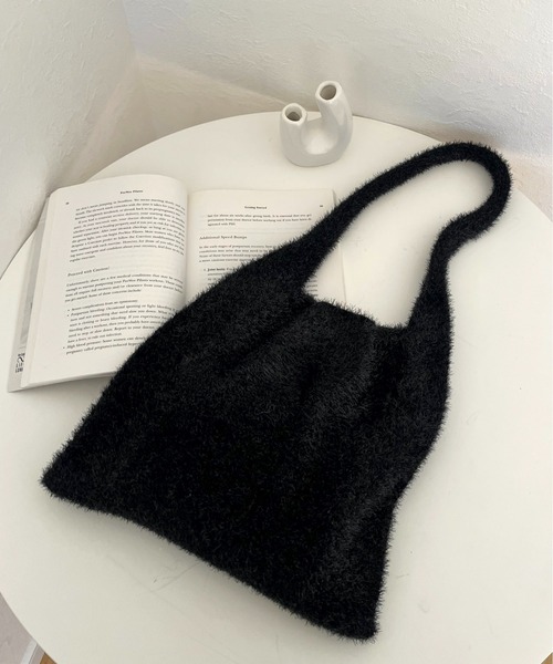 prose verse（プロズヴェール）の「ラメニットショルダーバッグ（トートバッグ・レディース・ブラック/シルバー・ﾌﾘ-）」の4枚目の写真