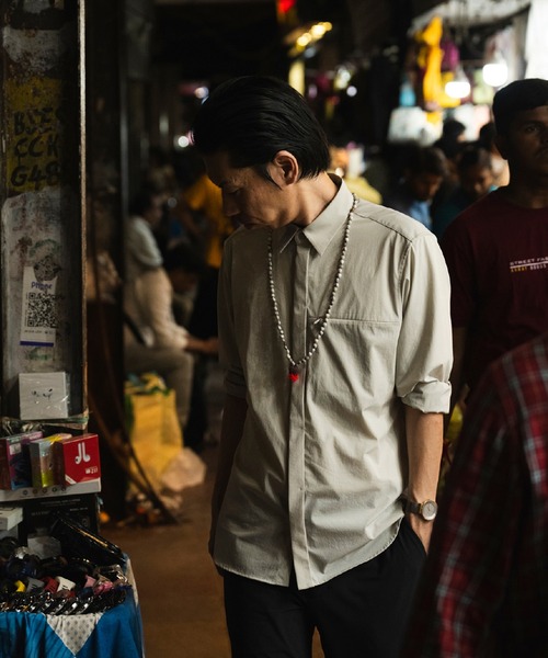 DUNLOP REFINED(ダンロップリファインド)の「【DUNLOP REFINED】MULTIFUNCTIONAL SILENT SHIRT(シャツ/ブラウス・メンズ・チャコール/ブラック/グレー系・L/XL/M)」の15枚目の写真