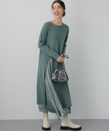 SALOON(サルーン)/【AMBELLITE】 《セットアップ》スカート付きニットワンピース