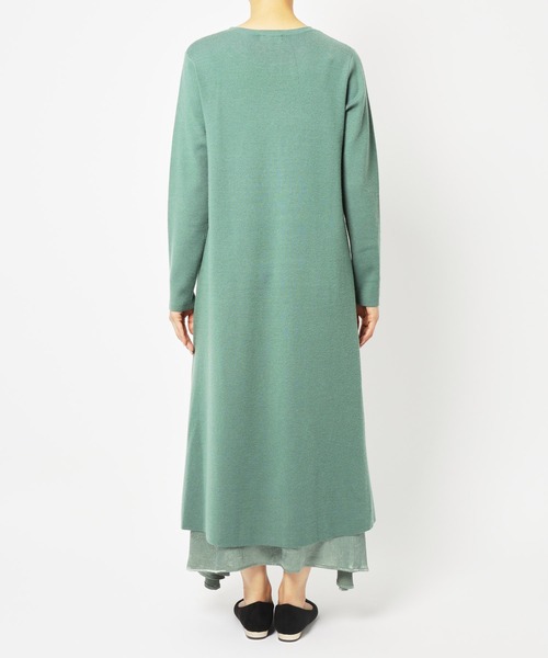 saloon(サルーン)の「SALOON(サルーン)/【AMBELLITE】 《セットアップ》スカート付きニットワンピース(ワンピース・レディース・グリーン/ブラック・FREE)」の19枚目の写真