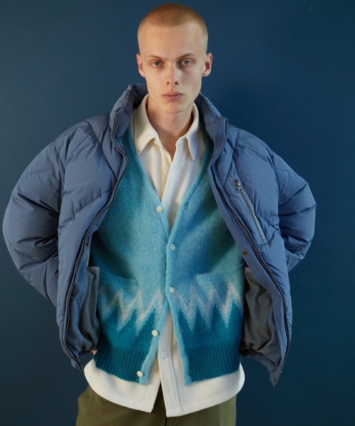 NUMBER (N)INE（ナンバーナイン）の「NUMBER (N)INE/ナンバーナイン DIAMOND QUILTED STAND DOWN JACKET（ダウンジャケット/コート・メンズ・ライトオリーブ/ブラック/ブルー系・3/2/4）」の5枚目の写真