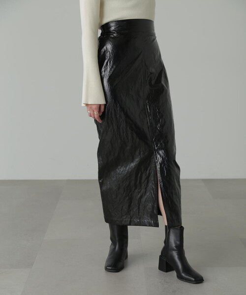 FREE'S MART(フリーズマート)の「◆箔プリントナロースカート(スカート・レディース・シルバー/ブラック・MEDIUM/SMALL)」の8枚目の写真