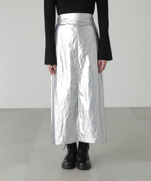 FREE'S MART(フリーズマート)の「◆箔プリントナロースカート(スカート・レディース・シルバー/ブラック・MEDIUM/SMALL)」の17枚目の写真