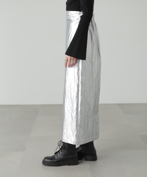 FREE'S MART(フリーズマート)の「◆箔プリントナロースカート(スカート・レディース・シルバー/ブラック・MEDIUM/SMALL)」の18枚目の写真