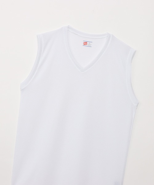 HANES（ヘインズ）の「【Hanes/ヘインズ】メンズ 大きいサイズ【2枚組】X-TEMP VネックスリーブレスTシャツ（その他アンダーウェア/インナー・メンズ・ホワイト/ブラック・XXX-LARGE/XX-LARGE）」の4枚目の写真
