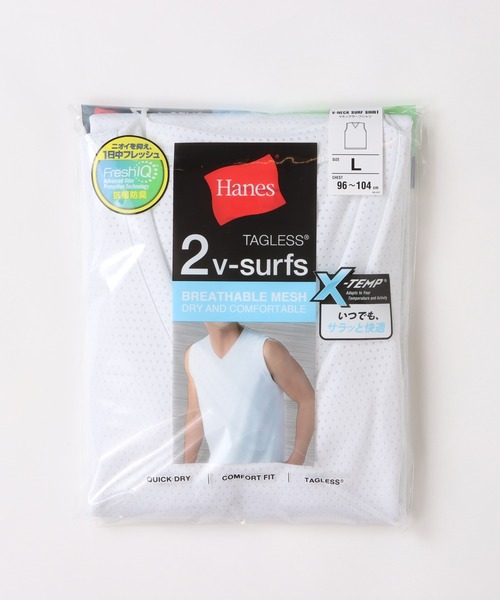 HANES（ヘインズ）の「【Hanes/ヘインズ】メンズ 大きいサイズ【2枚組】X-TEMP VネックスリーブレスTシャツ（その他アンダーウェア/インナー・メンズ・ホワイト/ブラック・XXX-LARGE/XX-LARGE）」の6枚目の写真