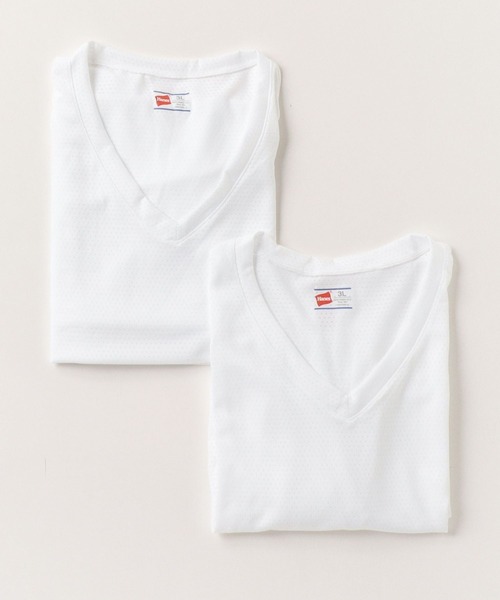 HANES（ヘインズ）の「【Hanes/ヘインズ】メンズ 大きいサイズ【2枚組】X-TEMP VネックスリーブレスTシャツ（その他アンダーウェア/インナー・メンズ・ホワイト/ブラック・XXX-LARGE/XX-LARGE）」の9枚目の写真