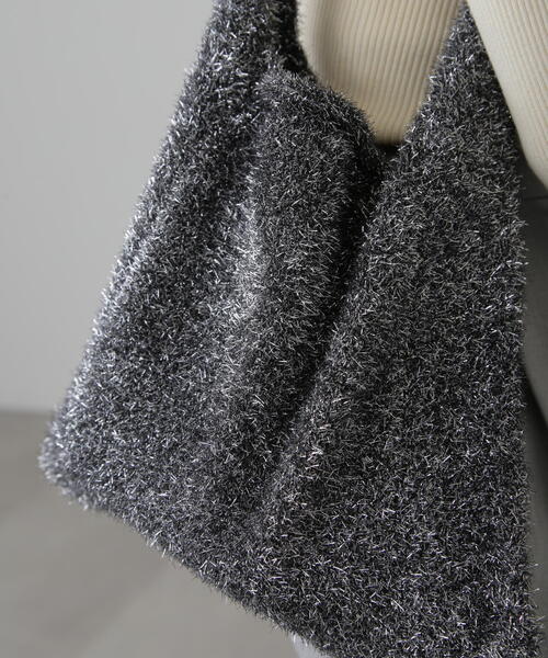 FREE'S MART（フリーズマート）の「ラメワンショルバッグ（トートバッグ・レディース・ブラック/シルバー・ﾌﾘ-）」の9枚目の写真