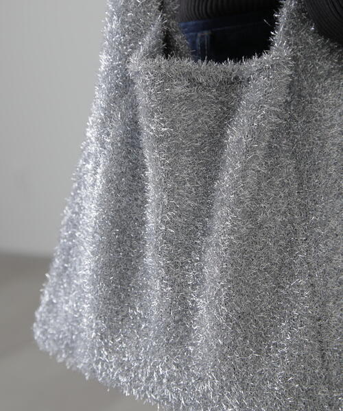 FREE'S MART（フリーズマート）の「ラメワンショルバッグ（トートバッグ・レディース・ブラック/シルバー・ﾌﾘ-）」の12枚目の写真