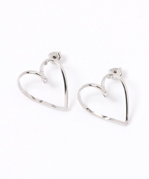 Heather（ヘザー）の「オープンハートピアス　100513（ピアス（両耳用）・レディース・シルバー/ゴールド・ONE SIZE）」の5枚目の写真