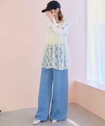 MAJESTIC LEGON | パールスリットトップス(Tシャツ/カットソー)