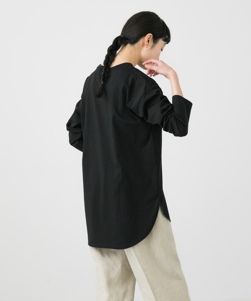 かぐれ(カグレ)の「オーガニックコットンラウンドカットソー(Tシャツ/カットソー・レディース・ブラック/オフホワイト・FREE)」の14枚目の写真