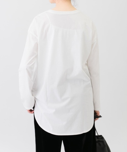 かぐれ(カグレ)の「オーガニックコットンラウンドカットソー(Tシャツ/カットソー・レディース・ブラック/オフホワイト・FREE)」の19枚目の写真