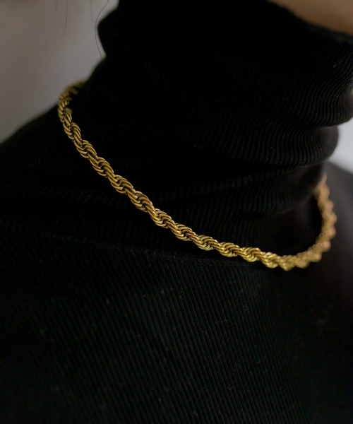 ear PAPILLONNER(イアパピヨネ)の「《アレルギー対応/ステンレス》ロープチェーンネックレス(ネックレス・レディース・ゴールド/シルバー・FREE)」の11枚目の写真