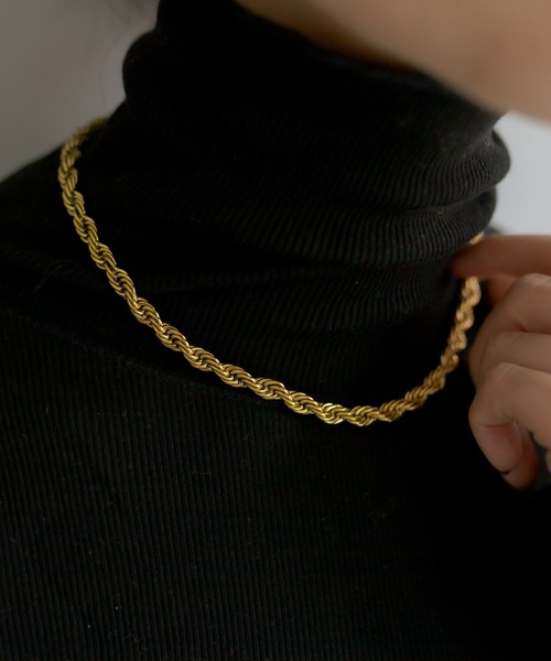 ear PAPILLONNER(イアパピヨネ)の「《アレルギー対応/ステンレス》ロープチェーンネックレス(ネックレス・レディース・ゴールド/シルバー・FREE)」の13枚目の写真