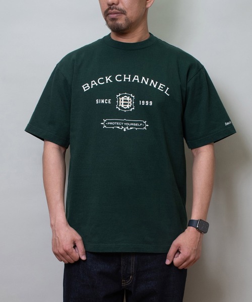 Back Channel(バックチャンネル)の「LABEL TEE(Tシャツ/カットソー・メンズ・ブラック/グリーン/ホワイト・XX-LARGE/X-LARGE/LARGE/MEDIUM)」の4枚目の写真